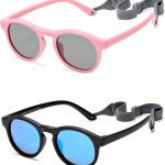 Pro Acme Polarized Baby Sunglasses with Strap for Toddler Newborn Infant Age 0-24 Months Flexible Boy Girls Sunglasses UV400